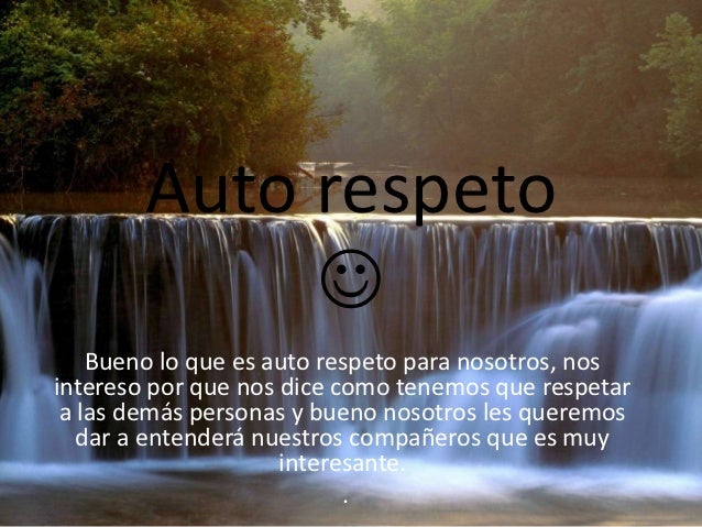 concepto de autorespeto